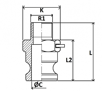 Камлок Typ F 1" SS