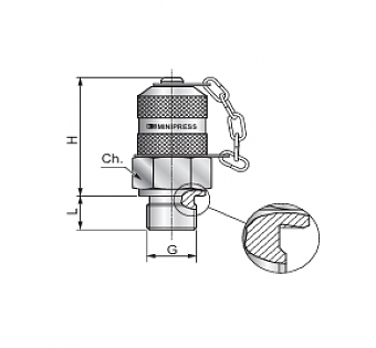 Точка измерения давления BSP3/4" без уплотнения - M16x2,0