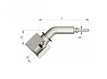 Фитинг BSP 1/2"-14/45 DN2