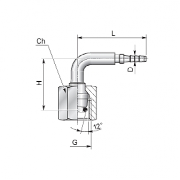 Фитинг М16х1,5/90 DKOS DN4
