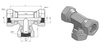 Тройник BSP 1/4" (Г-Г-Г) ZnNi (K)