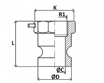 Камлок Typ А 1" SS