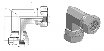 Угольник 90° BSP 3/4" (Г/Г)