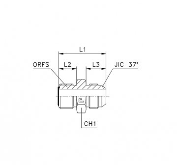 Штуцер ORFS 1" - JIC 7/8"