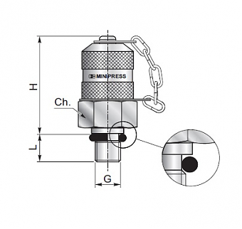 Точка измерения давления 7/16"-20UNF-M16x2.0 ZnNi(К)