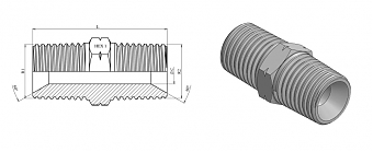 Male NPT 1.1/4"-1.1/4"
