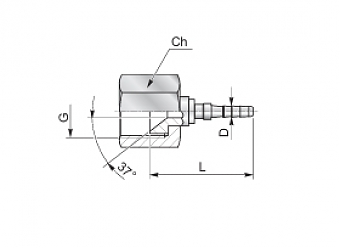Фитинг JIC 7/16"-20 UNF DN2