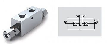 Гидрозамок двухсторонний VBPDE 1/2” L 2 CC