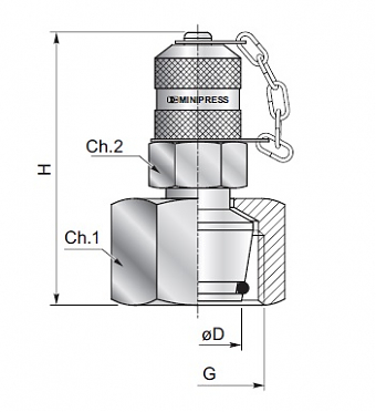 Точка измерения давления М16х2,0 гайка 12L (К)