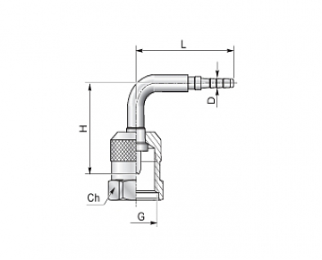 Фитинг М16х2,0/90 DN2