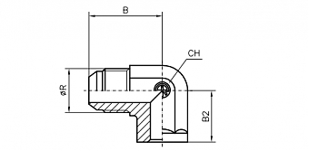 Приварной адаптер мама 90° JIC 1/2" (Ш)