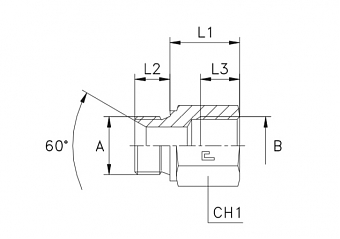 Адаптер DKM M10x1,0 (Ш-ВНТР) L=28