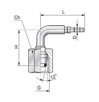 Фитинг М14х1,5/90 DKOL DN4