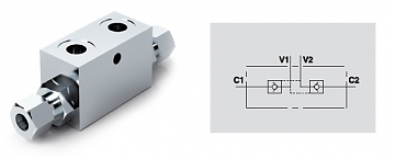 Гидрозамок двухсторонний VBPDE 1/4” L 2 CEXC – 10L