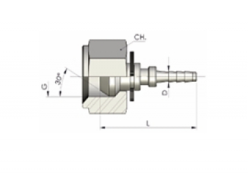Фитинг DKR BSP 1/8"-19/0 DN2