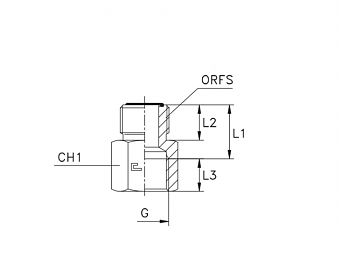 Адаптер ORFS 1.11/16"-BSP 1.1/4" (Ш-ВНР)