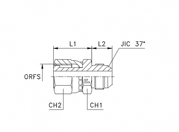 Адаптер JIC 1.5/16" - ORFS 1.7/16" (Ш-Г)