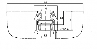 Камлок Typ D 3/8" SS