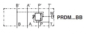 Клапан редукционный модульный CETOP 3 в канал "B" PRDM2BB21SVG