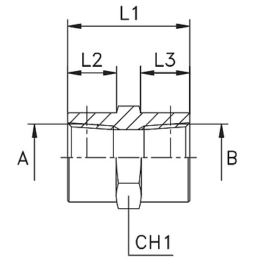 Адаптер с внутренней резьбой BSPT3/8"-3/8"