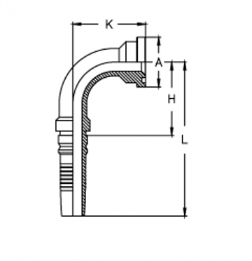 Фл. 1.1/4"6000/90-16 int (54,0) DN25 (T)
