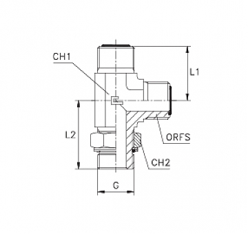 TN516-ORFS 11/16"-R 3/8"