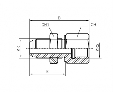 Переборочный JIC 9/16" - BSP 1/8" (Ш-ВНР)