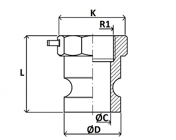 Камлок Typ А 3/8" SS
