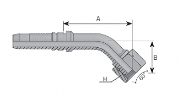 BSP 3/4"-14/45-12 int DN20