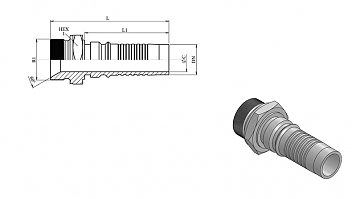 MALE BSP 1"-11/0-16 int DN25